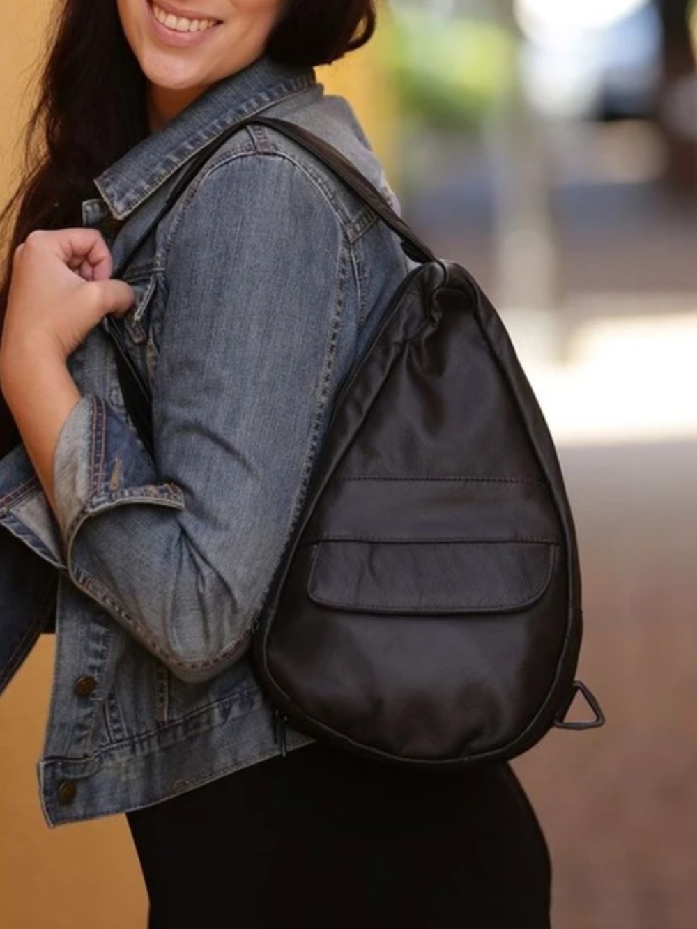 Ace Leather Goods Travelmate Backpack Black Leather Handcrafted EUC